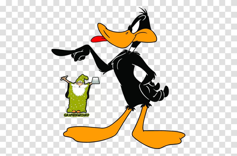 Daffy Duck, Person, Silhouette, Stencil Transparent Png