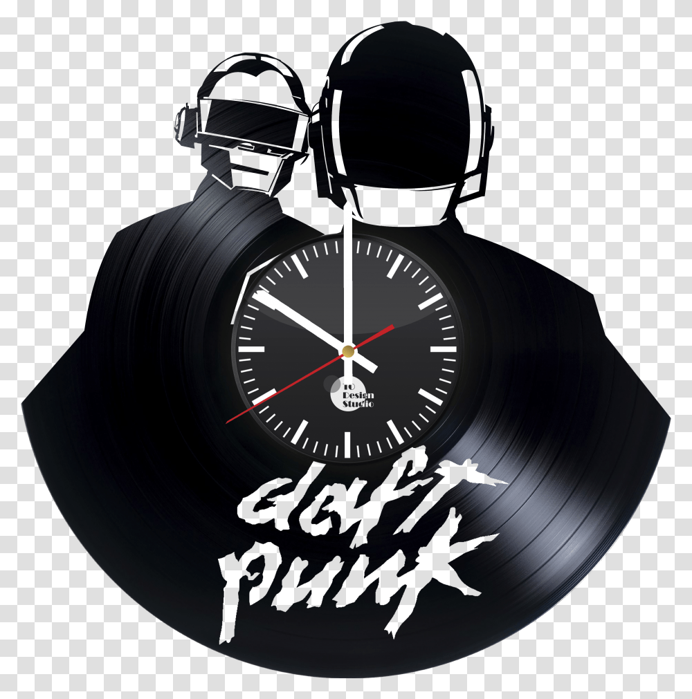 Daft Punk Electronic Music Handmade Vinyl Record Wall Clock Get Lucky Daft Punk Remix Transparent Png