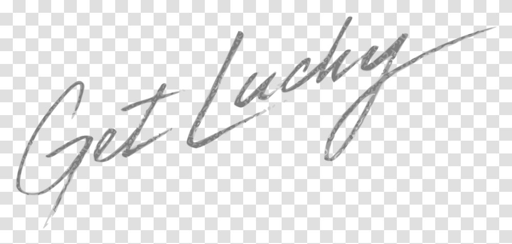 Daft Punk Get Lucky, Handwriting, Signature, Autograph Transparent Png