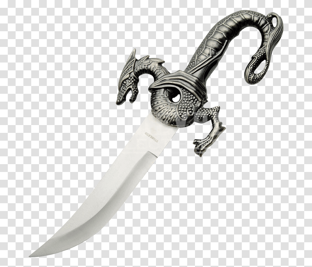 Dagger Decorated Dagger, Knife, Blade, Weapon, Weaponry Transparent Png