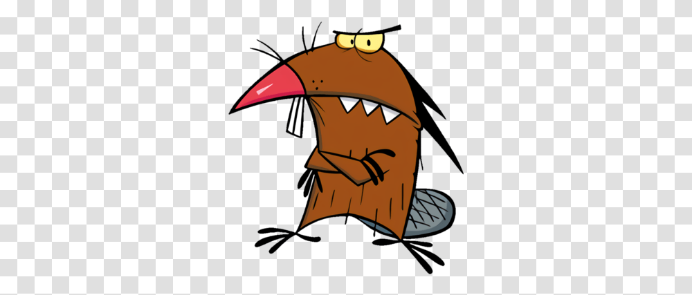 Daggett Beaver Daggett Angry Beavers, Label, Text, Animal, Mammal Transparent Png