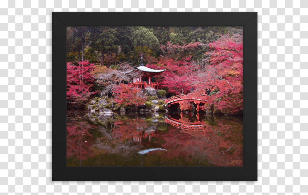 Daigoji Pond In Autumn Picture Frame, Plant, Tree, Leaf, Maple Transparent Png
