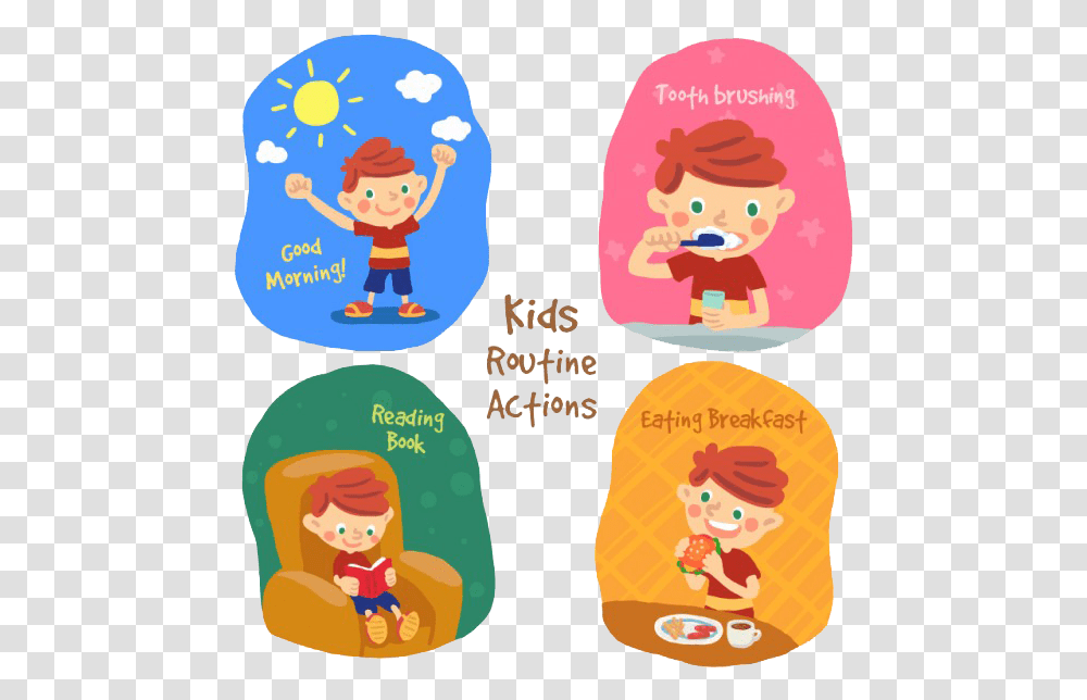 Daily Activities Daily Activities Kid Routine, Label, Sweets, Food Transparent Png