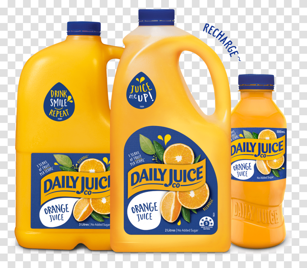 Daily Juice Orange Juice, Beverage, Drink, Bottle Transparent Png