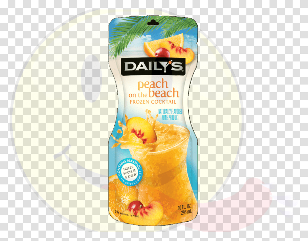 Daily S Peach On The Beach Frozen Alcohol Pouch, Food, Bowl, Label Transparent Png