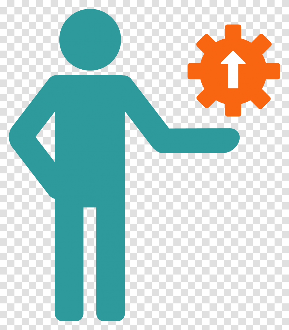 Daily Stand Up Icon Clipart Download Vector Man Icon, Cross, Sign, Road Sign Transparent Png