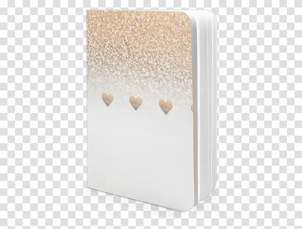 Dailyobjects Gatsby Gold Ombre White Hearts A5 Notebook Heart, Rug, Paper, Jar, Powder Transparent Png