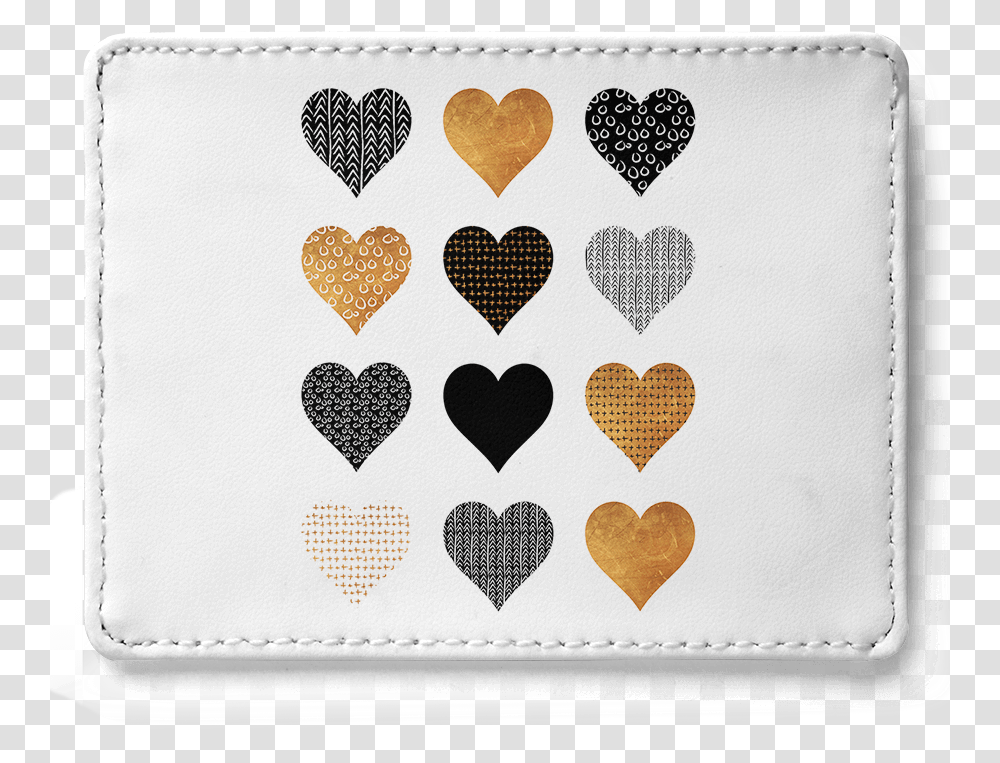 Dailyobjects Gold Hearts Skinny Fit Card Wallet Buy Heart, Purse, Accessories, Home Decor, Rug Transparent Png