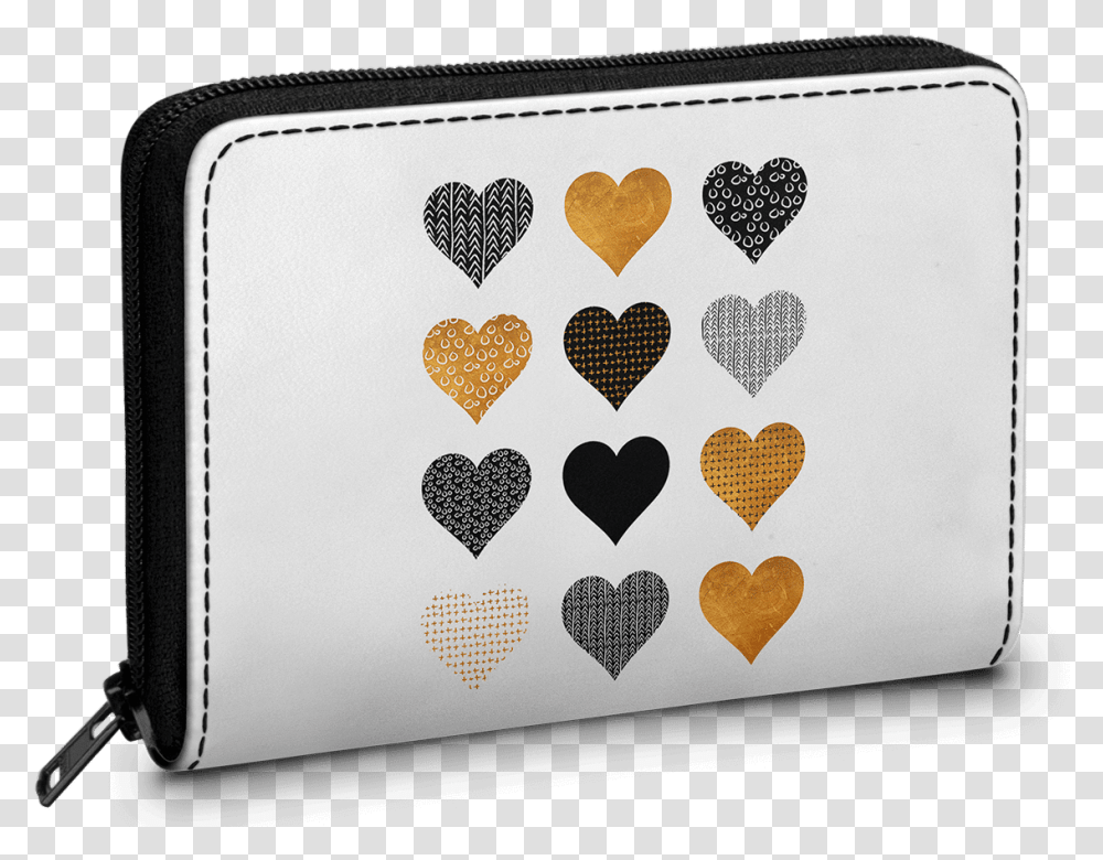 Dailyobjects Gold Hearts Zipper Slim Card & Coin Wallet Buy Tupac Wallet, Purse, Handbag, Accessories, Accessory Transparent Png