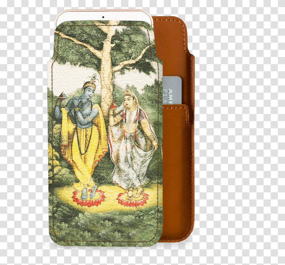 Dailyobjects Indian Mythology Radha Krishna Real Leather Wallet, Person, Human, Beverage, Drink Transparent Png