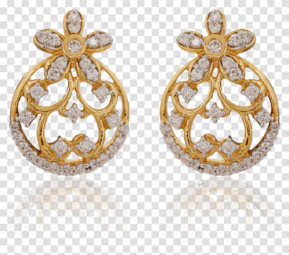 Dainty Diamond Circle Earrings, Accessories, Accessory, Jewelry, Gemstone Transparent Png