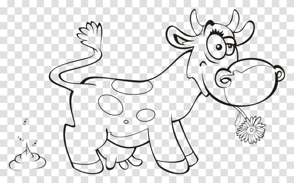 Dairy Cattle Drawing Calf Coloring Book Cc0 Krwka Kolorowanka, Label, Stencil Transparent Png