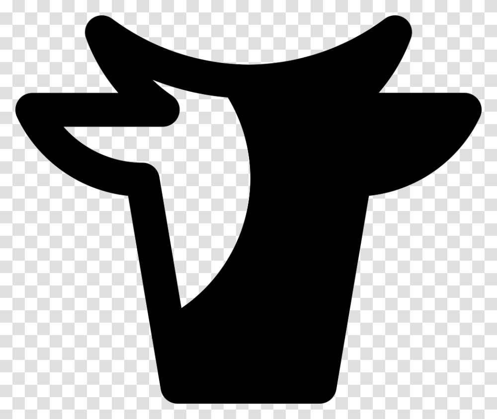 Dairy Cow Beef Cattle Icons, Axe, Tool, Silhouette, Stencil Transparent Png