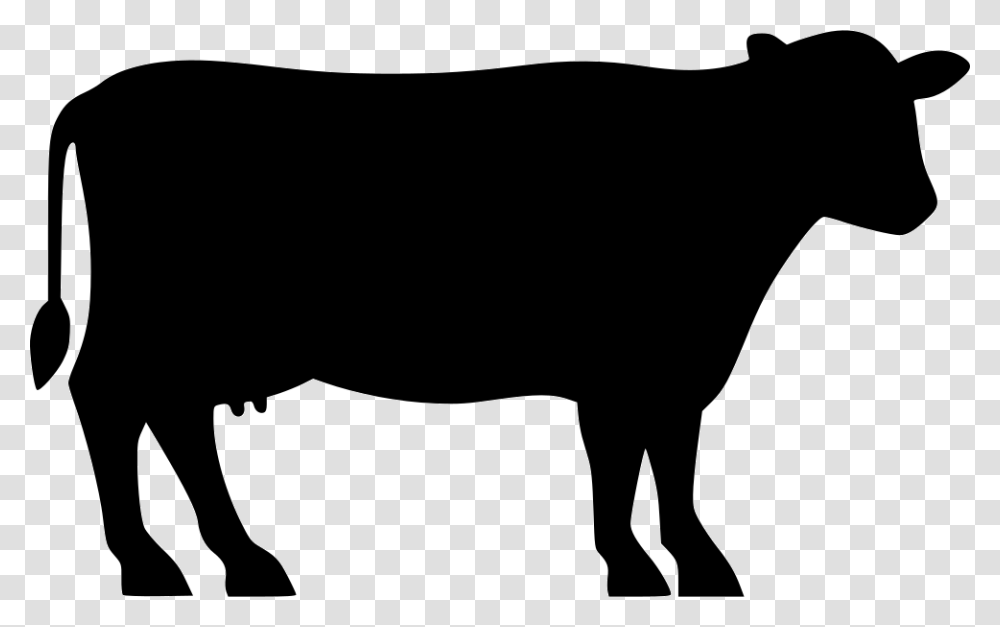 Dairy Cow Icon Free Download, Bull, Mammal, Animal, Silhouette Transparent Png