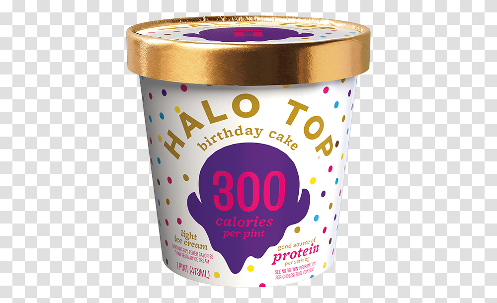 Dairy Ice Cream Flavors Halo Top Halo Top Ice Cream Birthday Cake, Dessert, Food, Yogurt, Creme Transparent Png