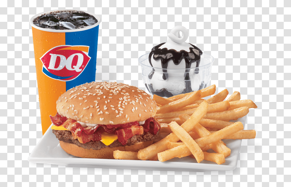 Dairy Queen Burger And Fries, Food, Dessert, Cream, Creme Transparent Png