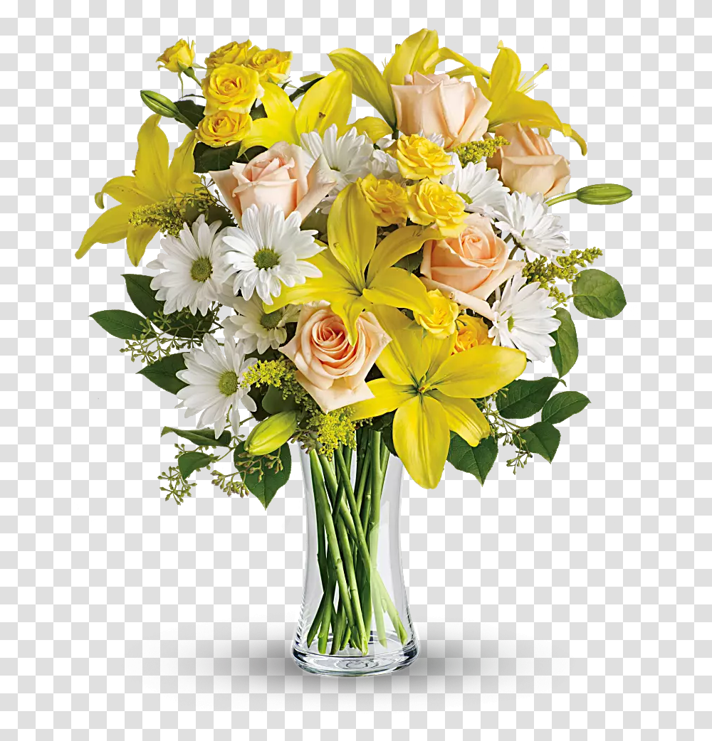Daisies And Sunbeams - Roslynflorist Flower Bouquet, Plant, Flower Arrangement, Blossom, Petal Transparent Png