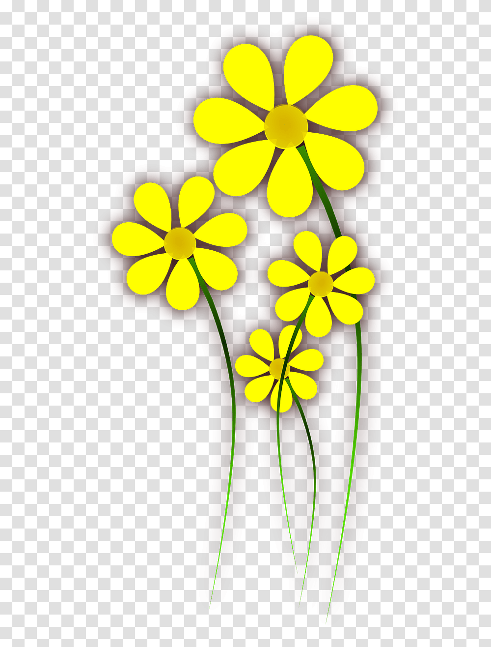 Daisies Clip Arts For Web Yellow Flowers Vector, Graphics, Floral Design, Pattern, Plant Transparent Png