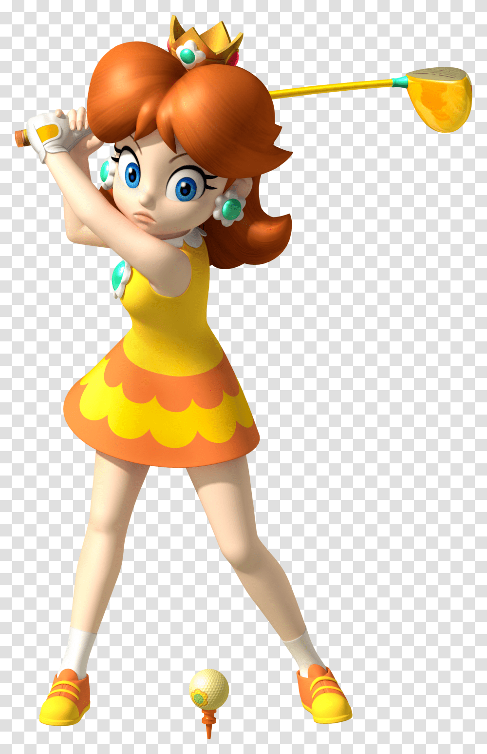 Daisies Clipart Living Thing Daisy Mario Golf, Doll, Toy, Person, Human Transparent Png