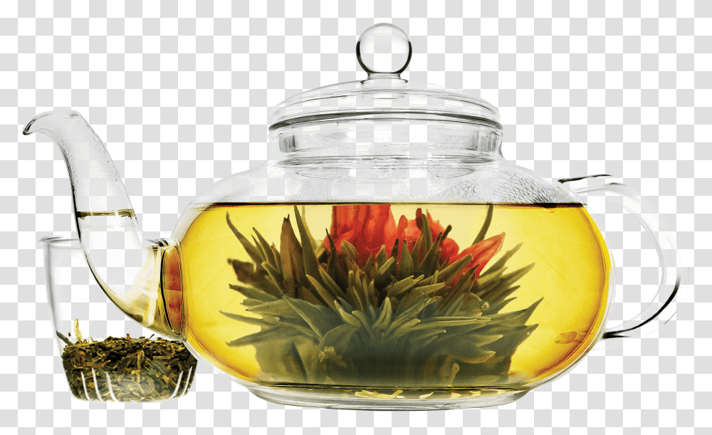 Daisy 40 Oz Glass Teapot No Background Clear Teapot With Flower, Pottery, Jar, Vase, Potted Plant Transparent Png