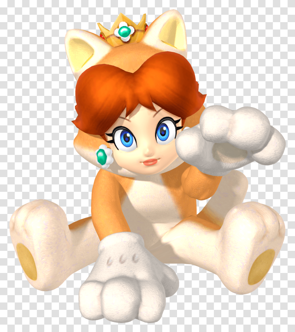 Daisy Cat Meow Download Cat Daisy Mario, Toy, Doll, Person, Human Transparent Png