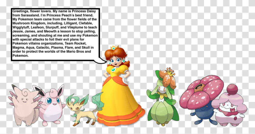 Daisy Clipart Field Daisy Princess Daisy Pokemon Team, Advertisement, Flyer, Poster, Paper Transparent Png