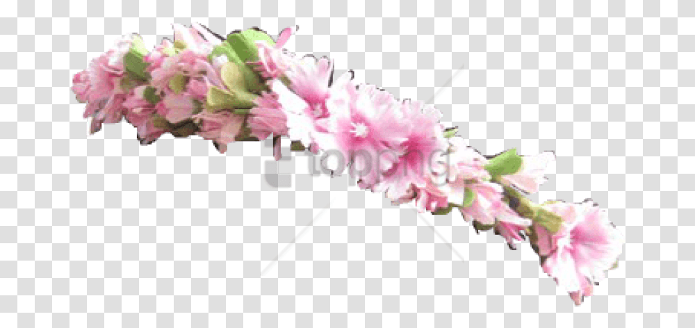Daisy Flower Crown Full Size Download Cherry Blossom Flower Crown, Clothing, Apparel, Plant, Purple Transparent Png