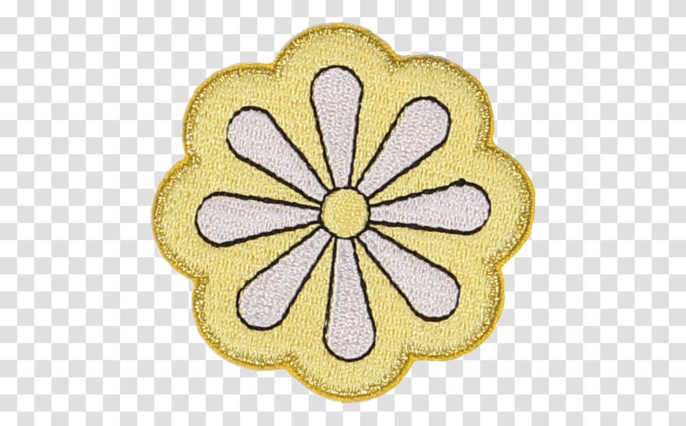 Daisy Flower Sticker Patch Stitch, Rug, Applique Transparent Png