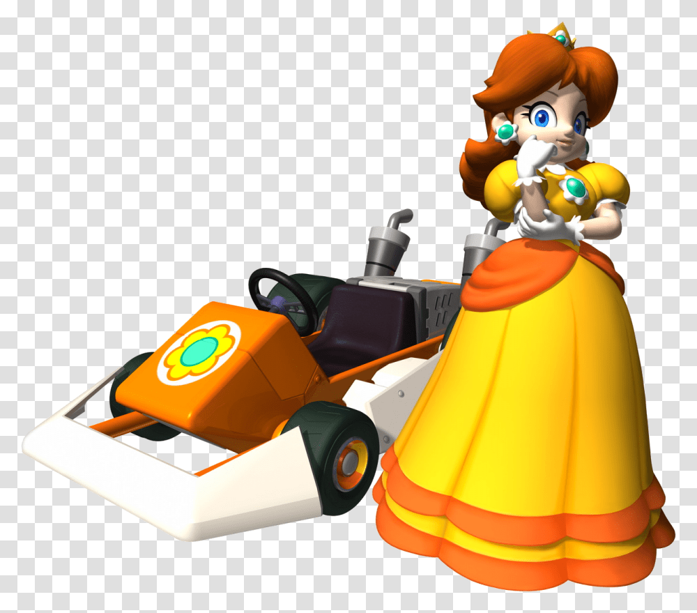 Daisy In Mario Kart, Toy, Vehicle, Transportation Transparent Png