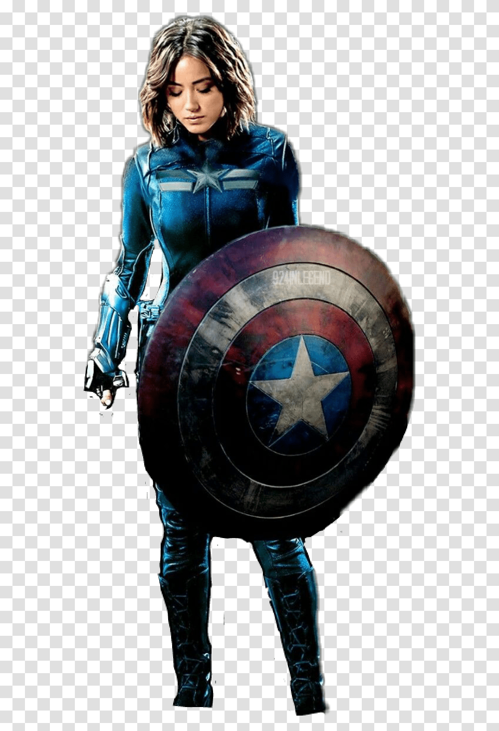 Daisy Johnson Captain America, Armor, Person, Human, Shield Transparent Png