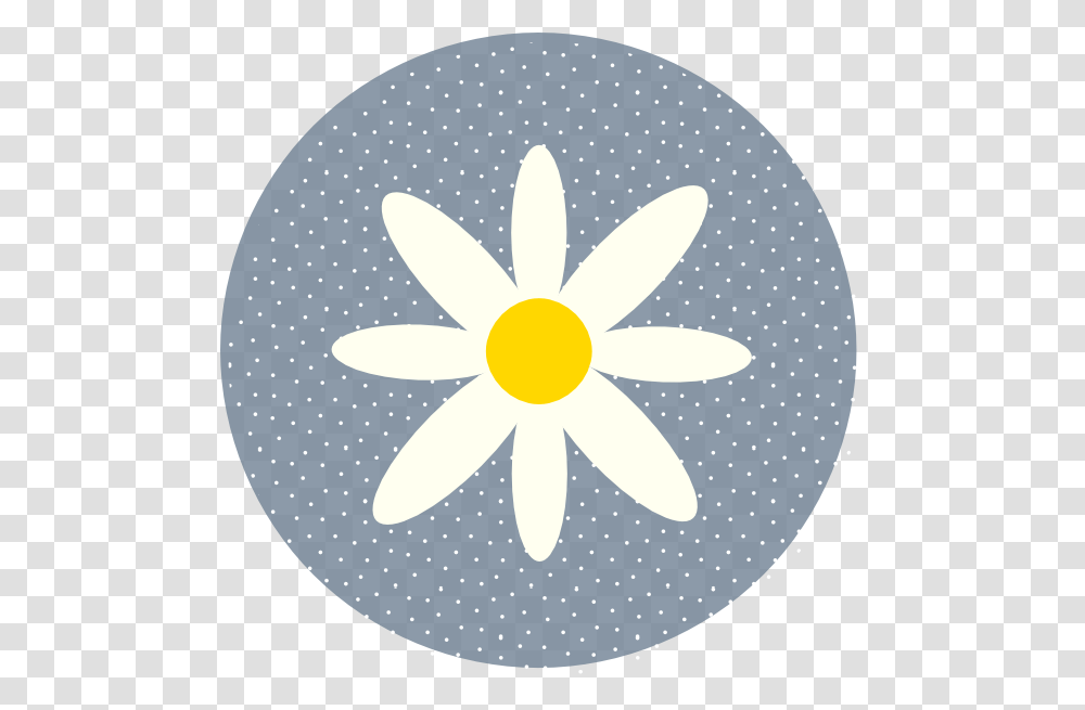 Daisy Polka Dot Circle Blue Svg Clip Arts Daisy And Polka Dots, Plant, Flower, Blossom Transparent Png