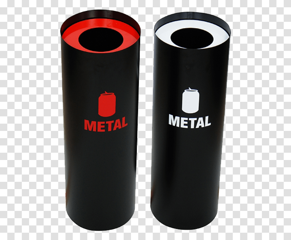 Daisy Recycle Bin Cylinder, Bottle, Shaker, Glass, Steel Transparent Png