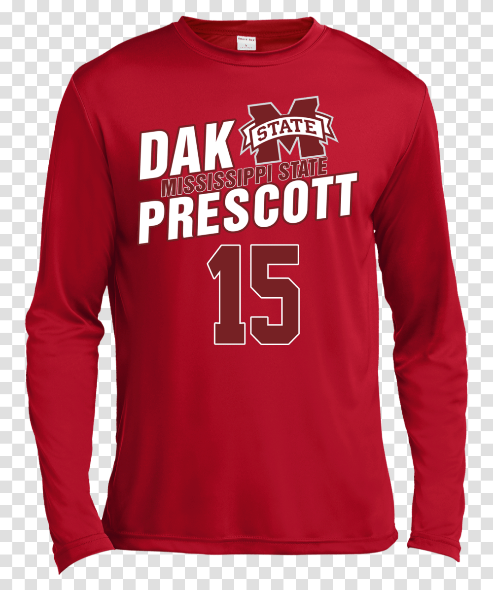 Dak Prescott Mississippi State Shirt Long Sleeved T Shirt, Apparel, Sweatshirt, Sweater Transparent Png