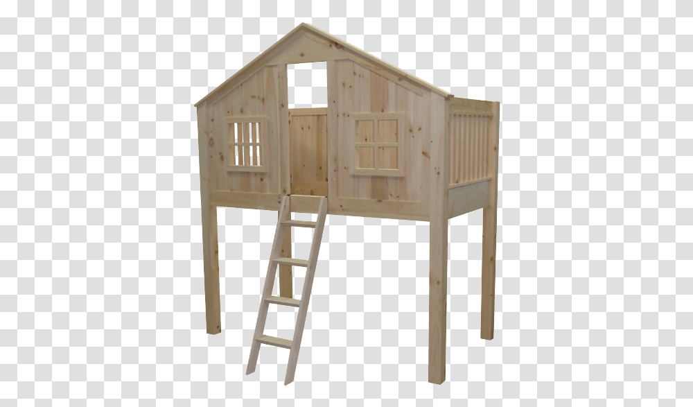 Dakota Rustic Tree House Loft Bed Lumber, Sideboard, Furniture, Housing, Building Transparent Png