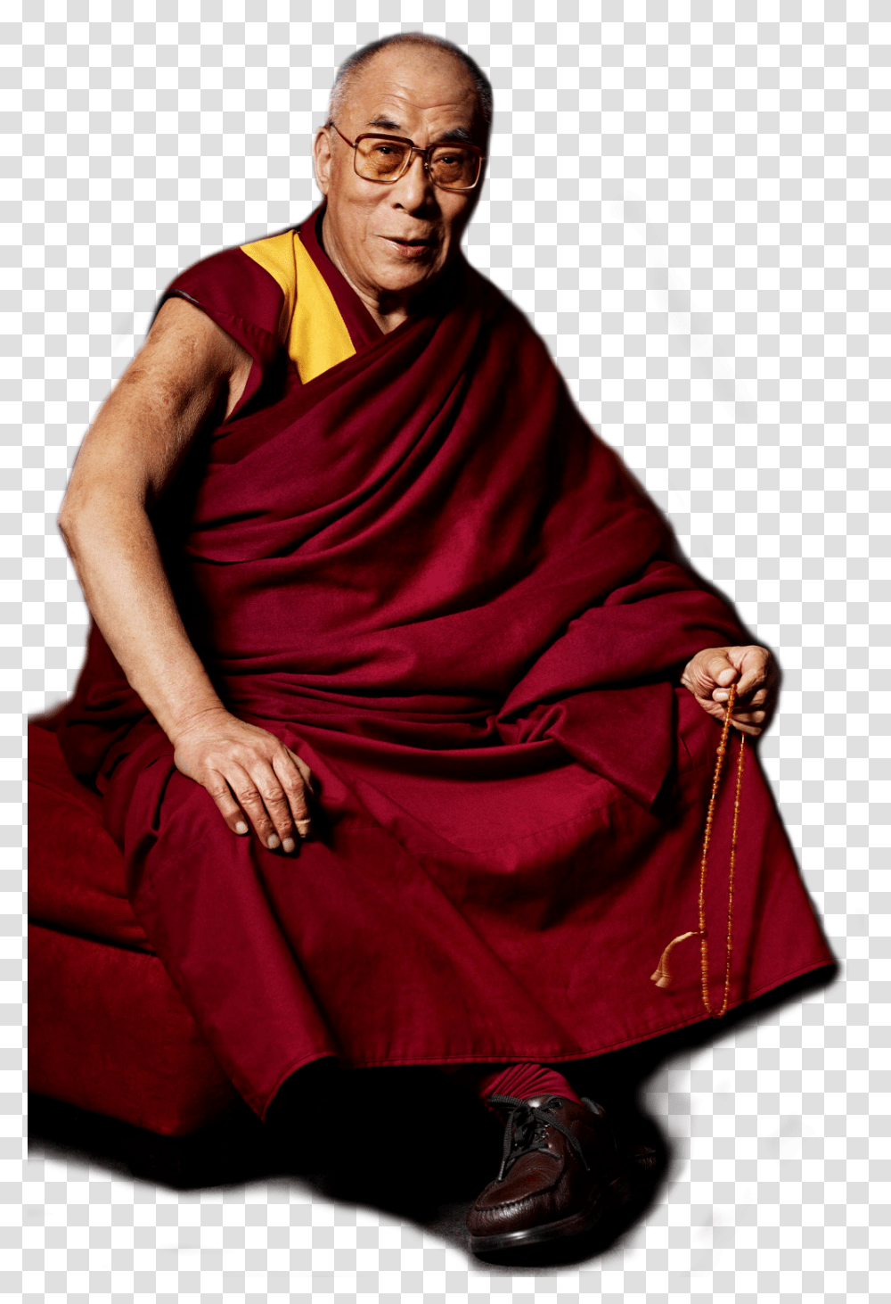 Dalai Lama Image Background 14th Dalai Lama No Background, Monk, Person, Human, Shoe Transparent Png