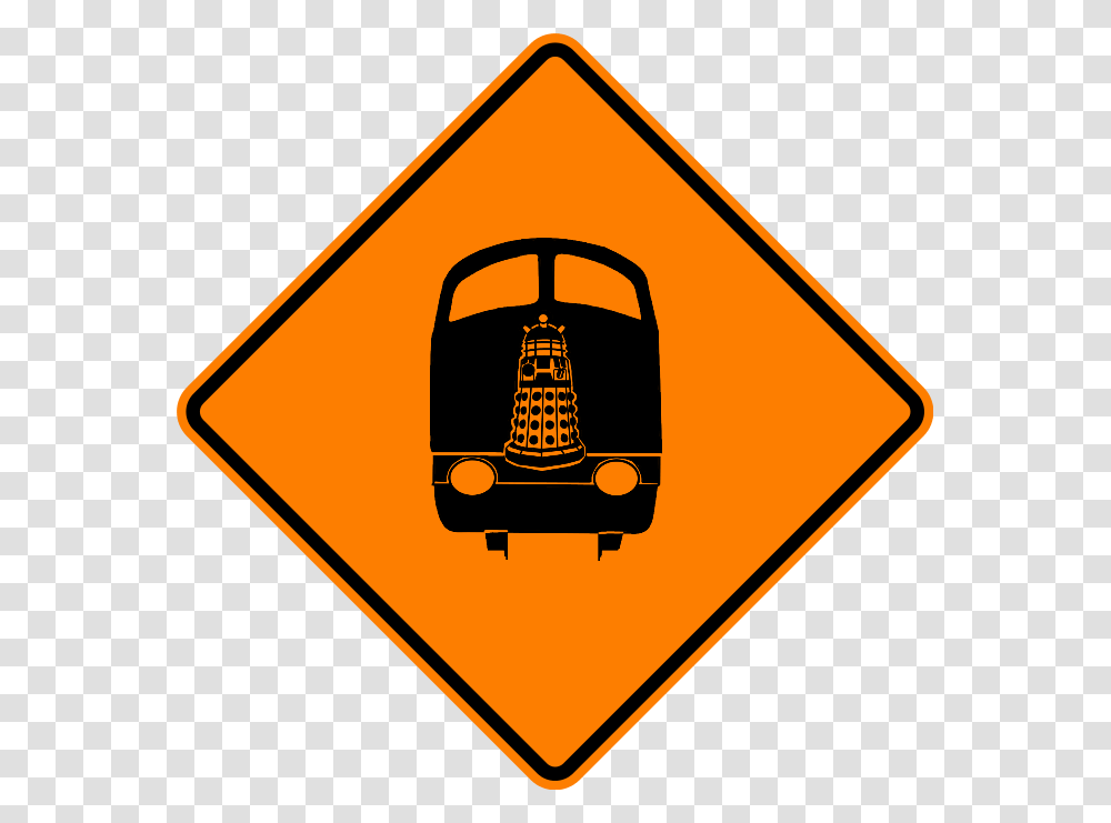 Dalek Class Warning Sign, Road Sign, Stopsign Transparent Png
