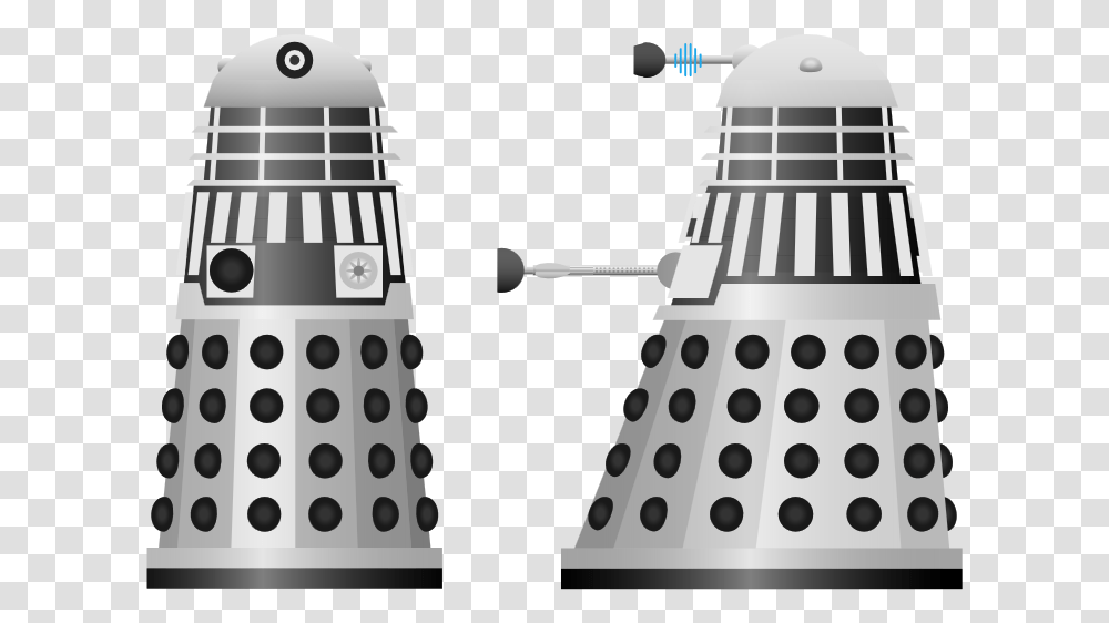 Dalek White And Black Daleks, Robot, Chess, Game, Nutcracker Transparent Png