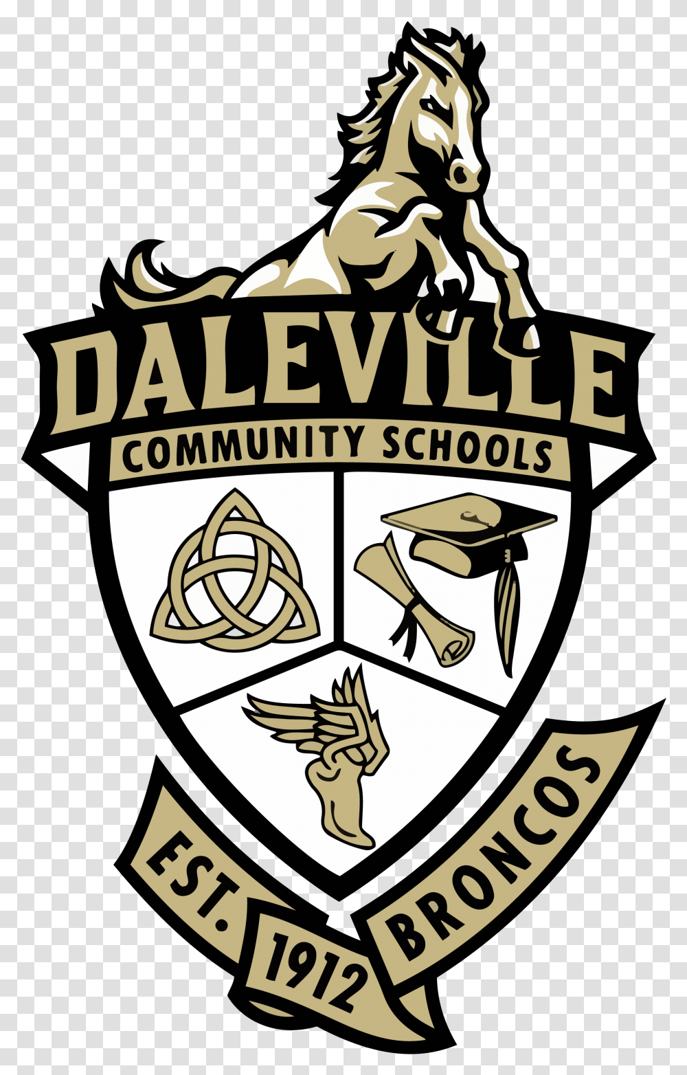 Daleville Community Schools Automotive Decal, Logo, Symbol, Trademark, Emblem Transparent Png