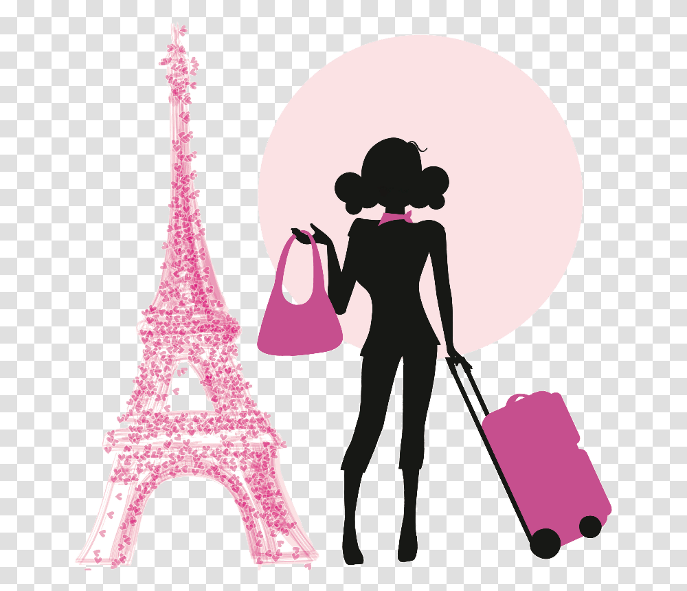 Dall Clipart Paris Clipart Paris, Person, Human, Luggage, Suitcase Transparent Png