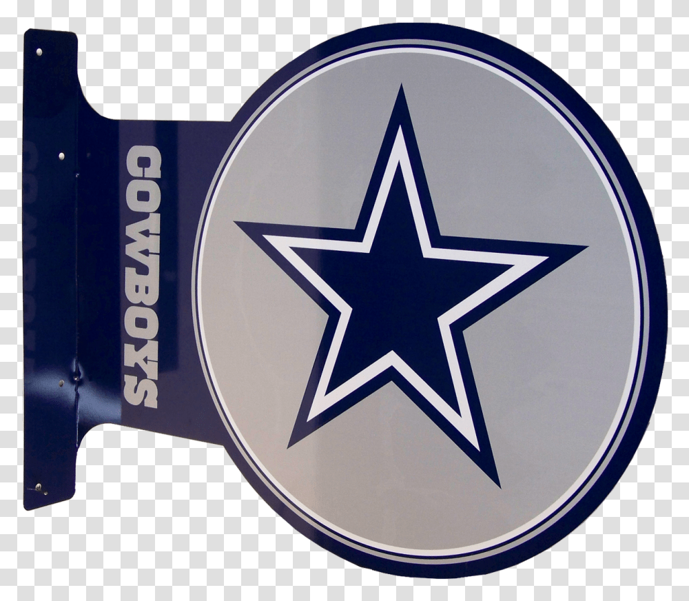Dallas Cowboys Footbal Flanged Double Sided Sign West Point Museum, Symbol, Star Symbol, Road Sign Transparent Png