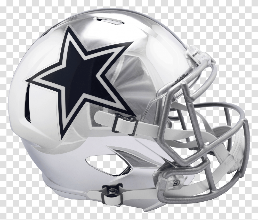Dallas Cowboys Helmet Dallas Cowboys Full Size Chrome Helmet Transparent Png