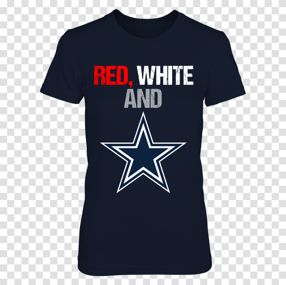 Dallas Cowboys Red White And Blue Star Front Picture Active Shirt, Apparel, Star Symbol, T-Shirt Transparent Png