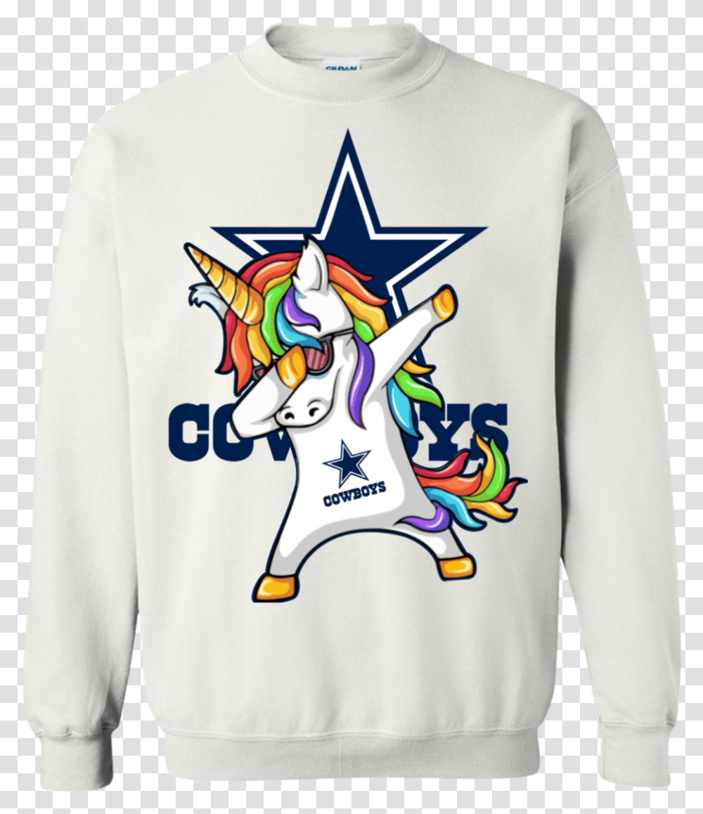 Dallas Cowboys Unicorn Dabbing Shirt Hoodie Tank Allbluetees Dallas Cowboys Logo, Apparel, Sleeve, Sweatshirt Transparent Png
