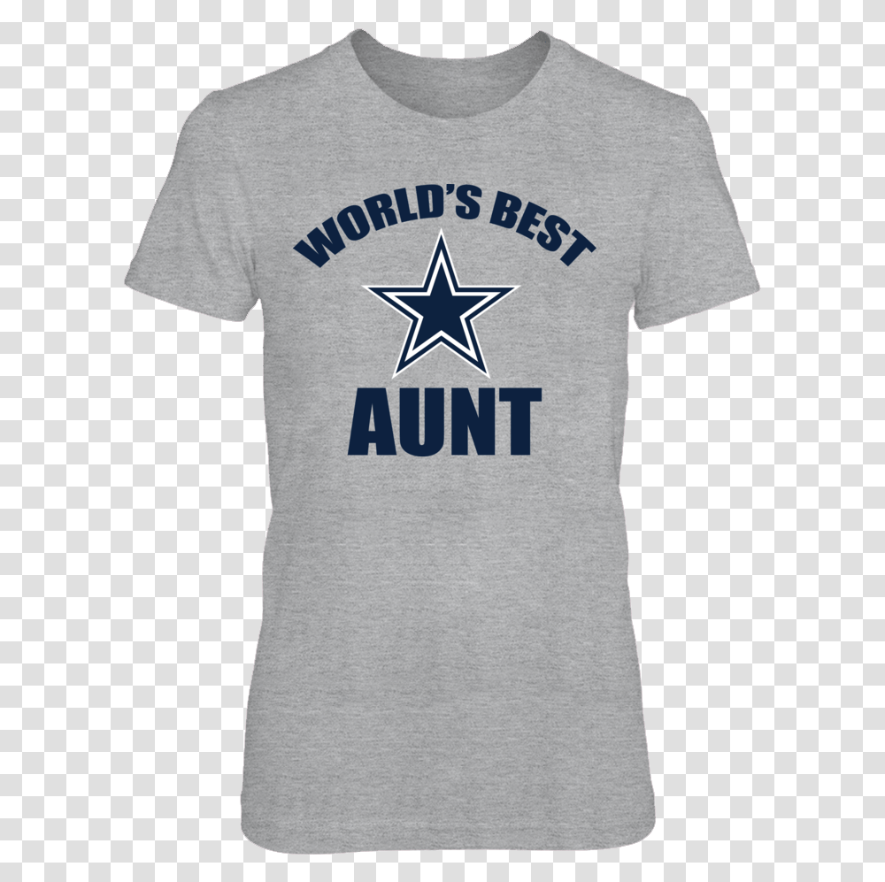 Dallas Cowboys Worlds Best Aunt Active Shirt, Clothing, Apparel, Symbol, Star Symbol Transparent Png