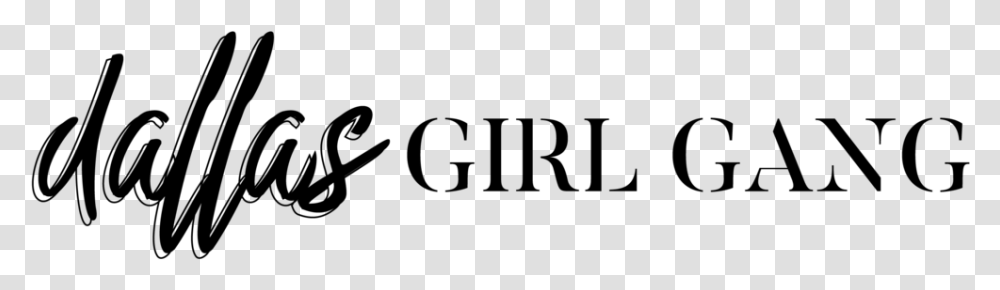 Dallas Girl Gang Logo Black Calligraphy, Gray, World Of Warcraft Transparent Png
