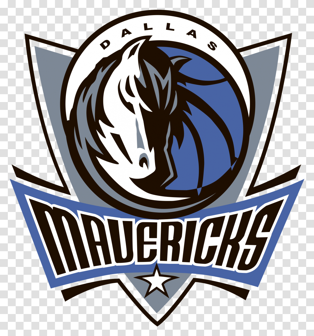 Dallas Mavericks Logos History Team And Primary Emblem Dallas Mavericks Logo 2019, Symbol, Trademark, Label, Text Transparent Png