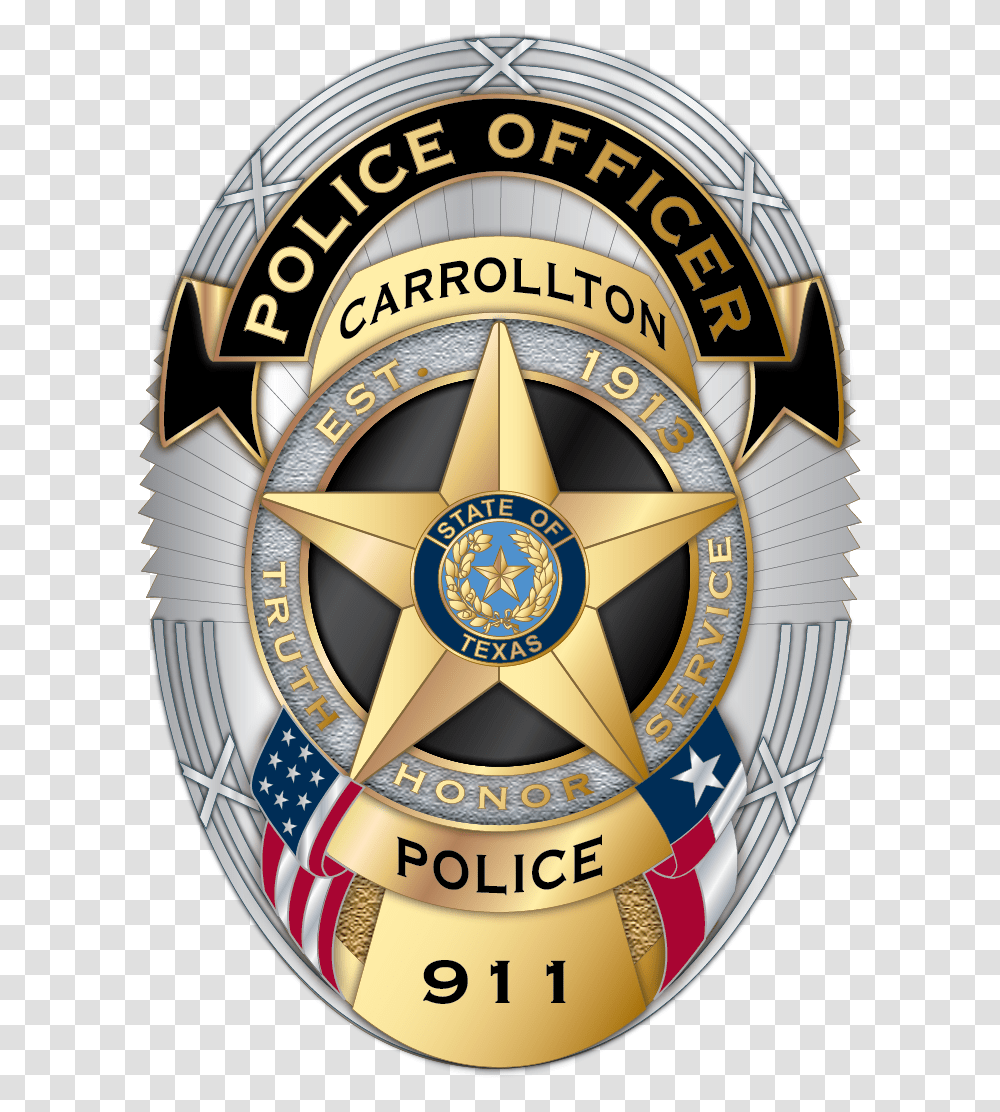 Dallas Police Badge Carrollton Police Department, Logo, Trademark, Wristwatch Transparent Png