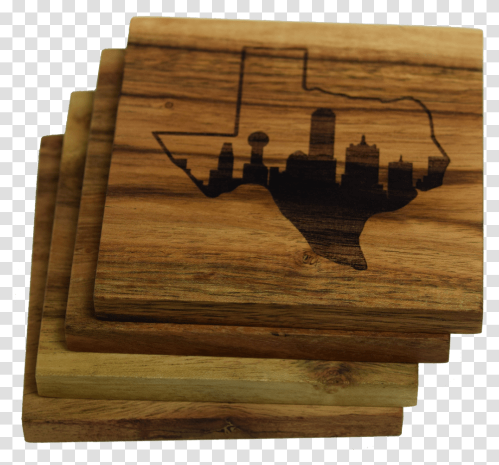 Dallas Skyline With Texas State Outline Coaster Plywood, Piano, Musical Instrument, Tabletop, Furniture Transparent Png
