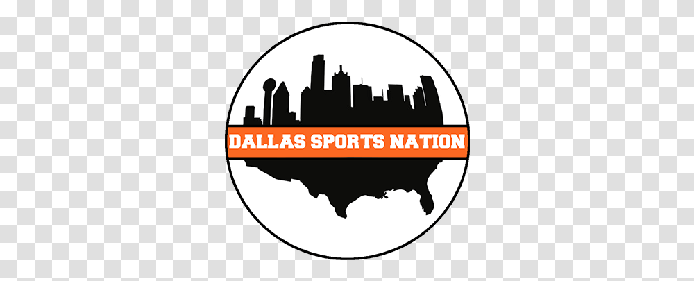 Dallas Sports Nation Dsgn Tree Silhouette, Label, Text, Symbol, Logo Transparent Png