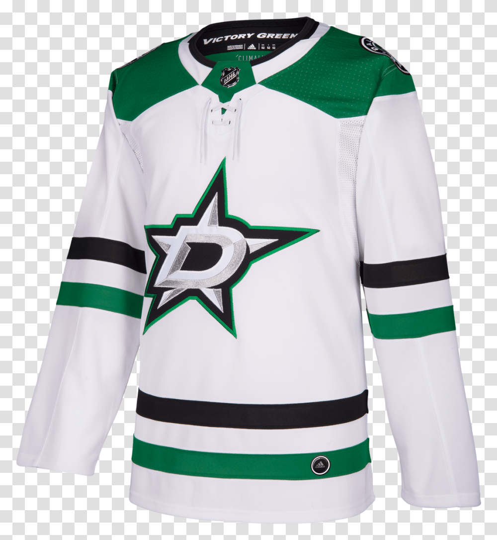 Dallas Stars Adidas Authentic Pro White Jersey Dallas Stars Jersey Adidas, Apparel, Shirt, Sleeve Transparent Png